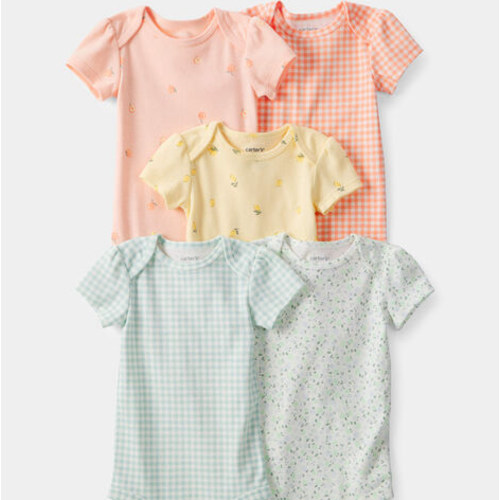 Baby Girl 5-Pack Fruit Multipack Bodysuits - Orange/Green/Yellow | Carter's