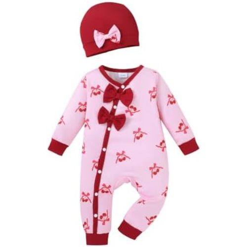 Mioglrie Newborn Baby Girl Clothes Preemie Fall Winter Floral Outfits