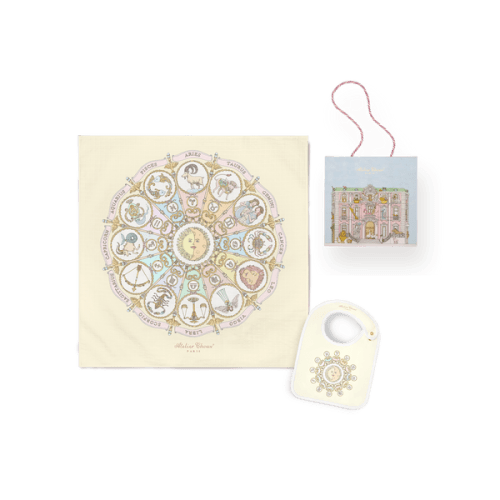 Carré & Satin Bib Set - Zodiac Yellow