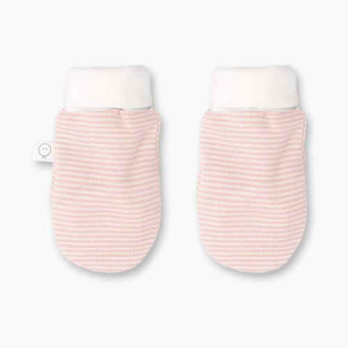 MORI Baby Mittens - Blush Stripe, One Size, 2