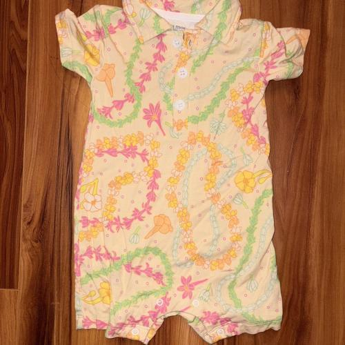 Coco Moon Hawaii lei collar  romper Size: 6-12m...