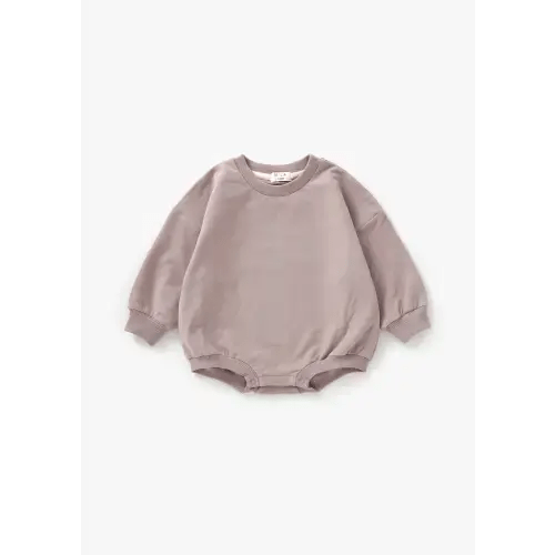Sweatshirt Bubble Romper | Pale Mulberry