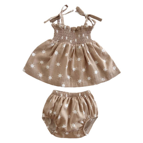 Sand Sun / Organic Smocked Set