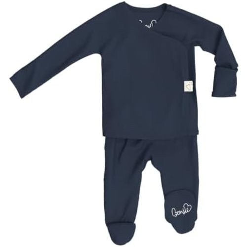 Bonsie Skin to Skin Babywear Footed Baby Bodysuit - Dark Blue Baby One Piece
