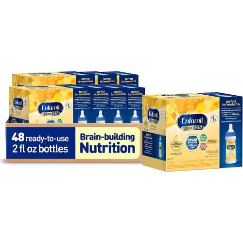 Enfamil NeuroPro Ready-to-Use Baby Formula, Ready to Feed, Brain and Immune Support with DHA, Iron and Prebiotics, Non-GMO, 2 Fl Oz (Pack of 48)
