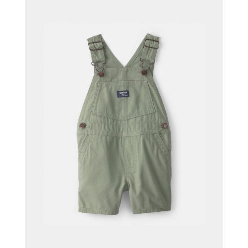Baby Boy Canvas Shortall - Olive | Carter’s Oshkosh Canada