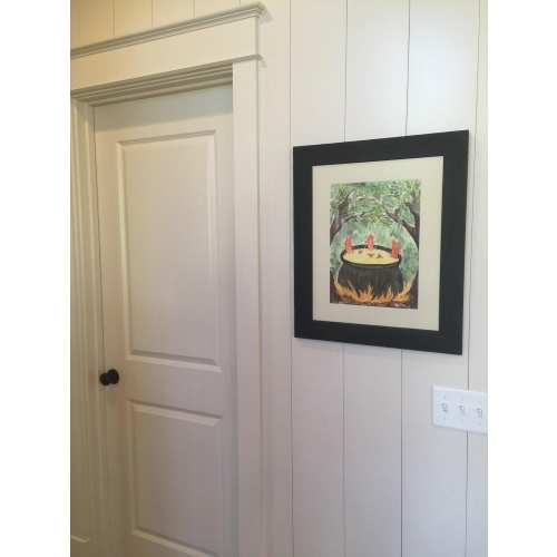 Shrimp and Grits Watercolor Fine Art Print by Alexandra Nicole