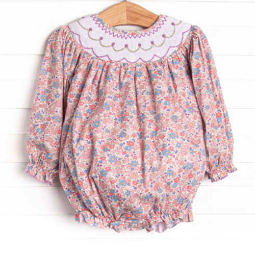 Petunia Purple Smocked Bubble, Purple – Stitchy Fish