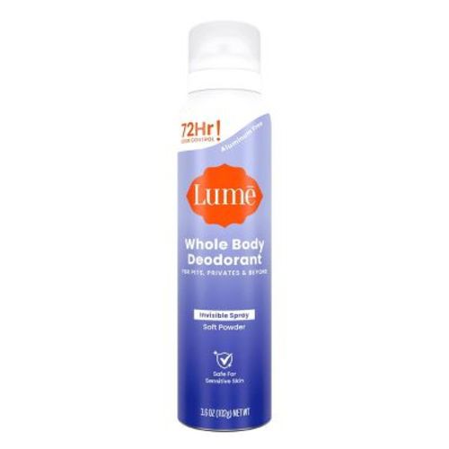 Lume Whole Body Deodorant Invisible Spray - Soft Powder - 3.6oz: Sulfate-Free, Non-Toxic, Vegan