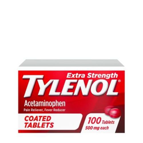 Tylenol Extra Strength Coated Tablets - Acetaminophen - 100ct: Contains Pain Reliever, 500mg Strength