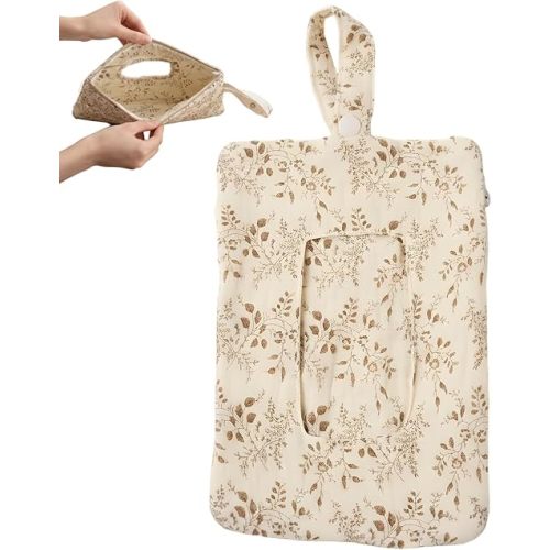 Quilted Wipes Pouch, Wipes and Diaper Pouch for Essentials, Portable Holder for Diaper Bag, Travel-Friendly Wipes and Diaper Pouchs, Convenient Wipe Pouches for On-The-Go Parents