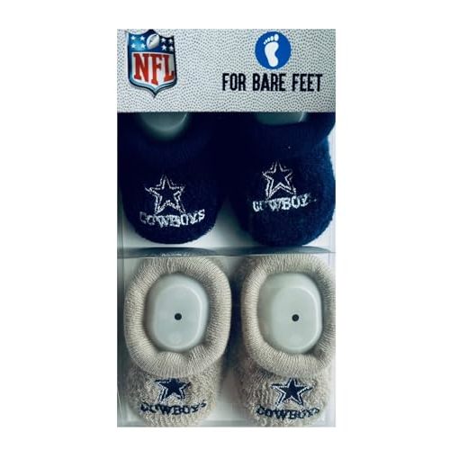 FBF - NFL Team Logo & Colors Infant Bootie Socks 0-12 Months - 2 Pack