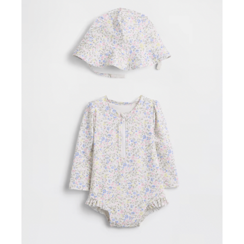 Baby Floral Rash Guard Swim Set