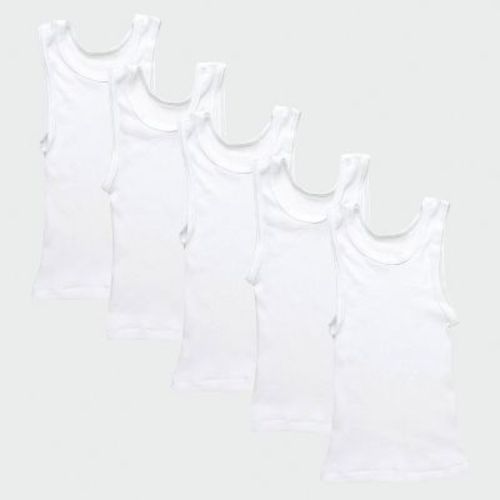 Hanes Toddler Boys' 5pk Tank Top - White