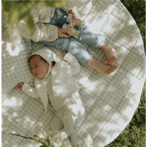 Picnic Gingham Play Mat - Green