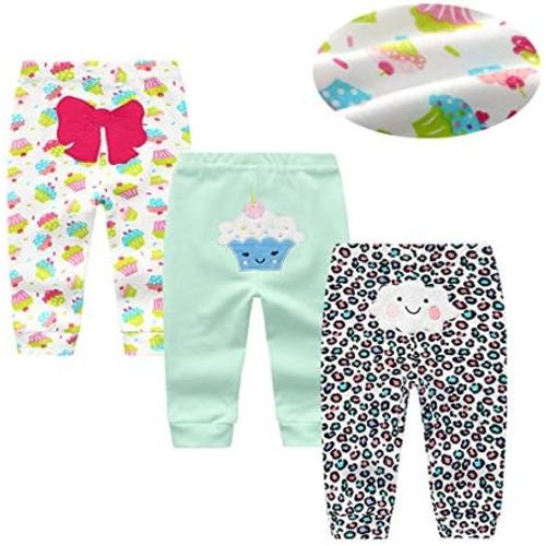 Kiddiezoom Baby Warmer Pants Lovely Boys Girls Solid Pant Trousers Leggings 0-24Month
