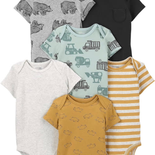 Simple Joys by Carter's Baby-Boys 6-Pack Short-Sleeve Bodysuit