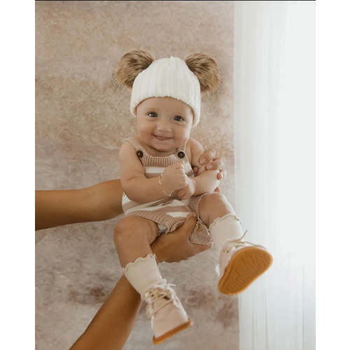 Julia Beanie in Ivory | Reverie Threads