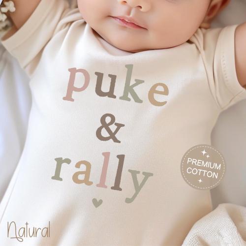 Puke & Rally Onesie® Funny Baby Onesie® Funny Baby Bodysuit Puke and Rally Onesie® Funny Newborn Gift for Baby Funny Baby Shower Gift