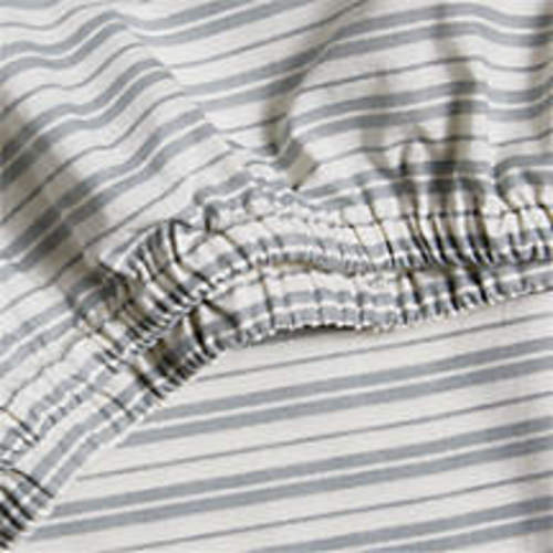 Frenchie Cloudy Blue 100% Organic Cotton Baby Crib Fitted Sheet by Leanne Ford