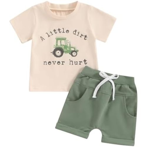 BemeyourBBs Toddler Baby Boy Clothes Graphic T Shirt Shorts Set Outfit