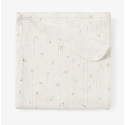 White Floral Baby Blanket