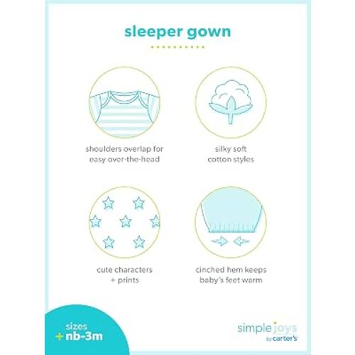 Simple Joys by Carter's Baby 3-pack Cotton Sleeper Gown