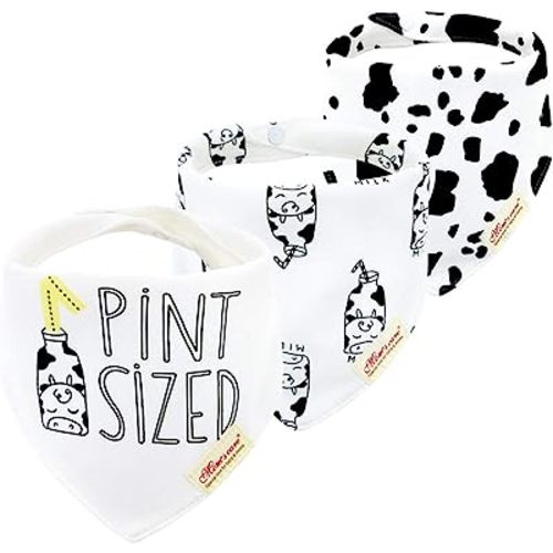 JN&LULU 3-Pack Newborn Baby Bibs Baby Bandana Drool Bibs for Drooling and Teething,Organic Cotton Bibs for Baby Gifts
