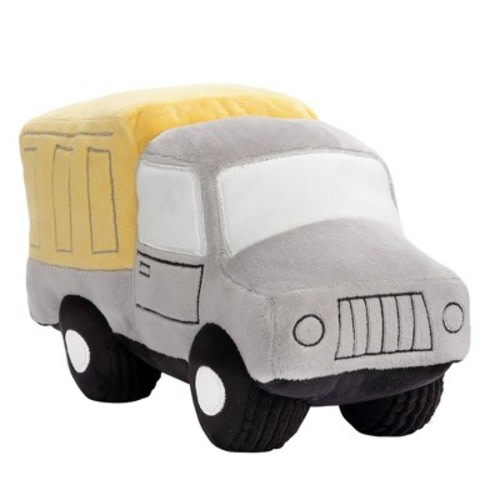 Bedtime Originals Construction Zone Plush Dump Truck by Lambs & Ivy: Sensory Development, Push and Pull Toy