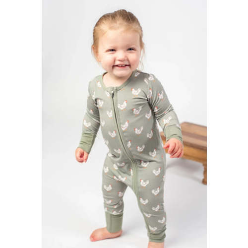 Sage Chickens Bamboo Baby Zippy – American Farm Company