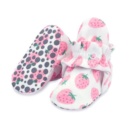 Strawberries Organic Cotton Gripper Baby Bootie – Zutano