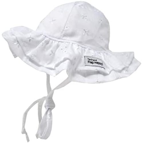 Flap Happy Baby Girls' UPF 50+ Double Ruffle Hat