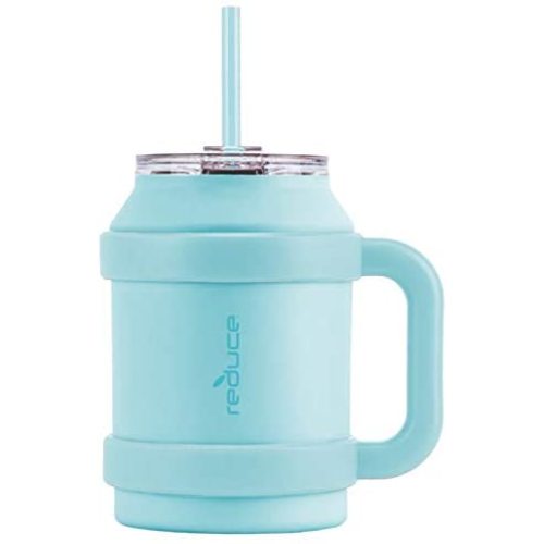 Reduce Tumbler Mug, 50 oz – Stainless Steel Insulated Mug with Handle and Lid and Straw, 36 Hours Cold – For Cold and Hot Drinks – Sweat-Proof Body, Dishwasher Safe – Gulf Stream, Powder Coat