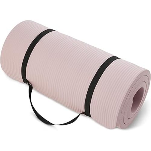 Amazon Basics Extra Thick Exercise Yoga Mat with Carrying Strap