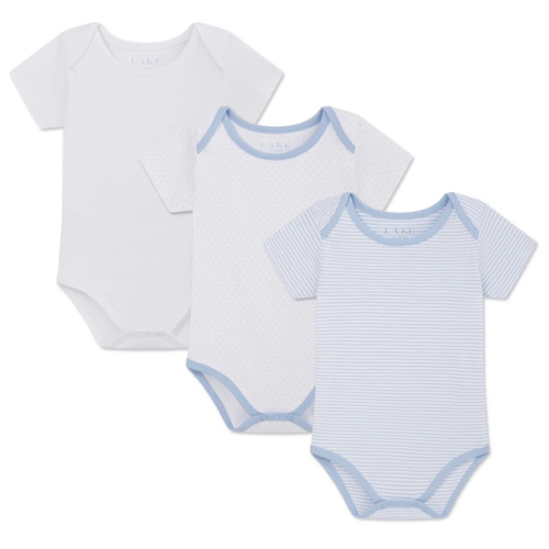 LAKE | Baby | Pima Cotton Pajamas | French Blue Baby Bodysuit Bundle