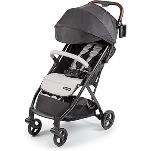 Summer Infant Ingenuity 3Dquickclose CS+ Compact Fold Stroller – Lightweight Stroller with Oversized Canopy, Extra-Large Storage and Compact Fold, Gray