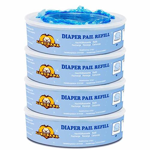 Diaper Pail Refills Compatible with Diaper Genie Pails,1080 Count,4-Pack