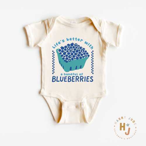Blueberries Toddler Tee - Retro Farm Fresh Kids Summer Shirt - Cute Shirt For Toddlers - Blueberry Lover Shirt - Funny Toddler Tee