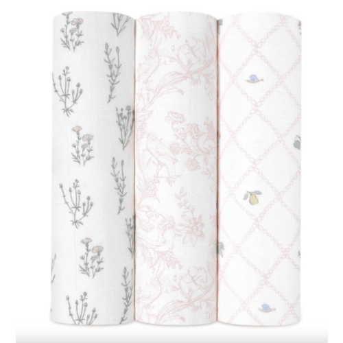 French Floral Silky Soft Swaddle 3 Pack | aden + anais