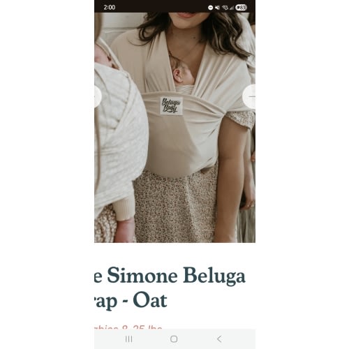 The Kayla Beluga Baby Wrap | Checkers Bamboo Baby Carrier - Beluga Baby Carriers