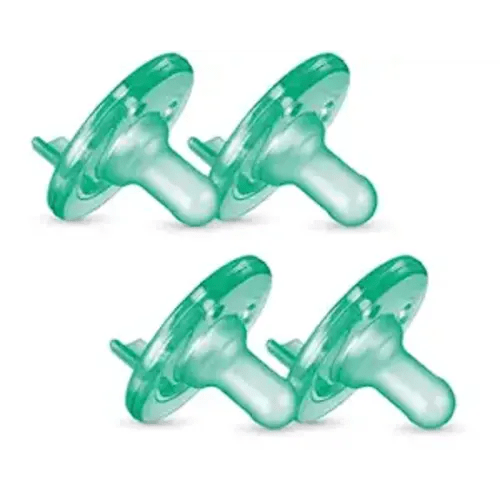 Philips AVENT Soothie Pacifier, 0-3 Months, Green, 4 Pack, SCF190/41 - 0-3m