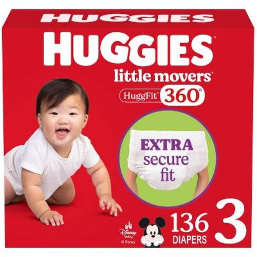 Huggies Little Movers 360 Pull On Diapers -Size 3 - 136ct