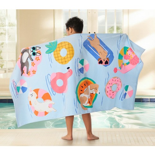 Pool Dogs Kid Beach Towel UPF 50+