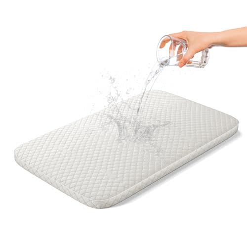 Baby Bassinet Mattress, Breathable, Hypoallergenic, Premium Foam, Non-Toxic, Rectangle Shaped with Removal Waterproof Cover,19" x 33" x 2''