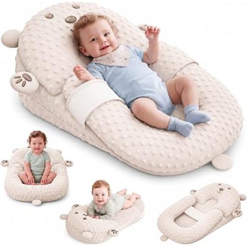 Nursing Pillow & Tummy Time Mat with Washable Cover