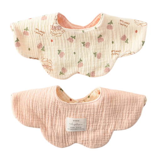 Baby Bib Breathable Cotton Bandana Scarf Infants Drooling Bib Double Use Burping Cloth for Newborns Boys and Girls