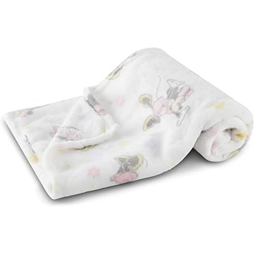 Disney Characters Flannel Fleece Baby Blanket - Soft & Cozy 30x40 Inches, Featuring Mickey Mouse, Minnie Mouse, Winnie The Pooh, and Dumbo