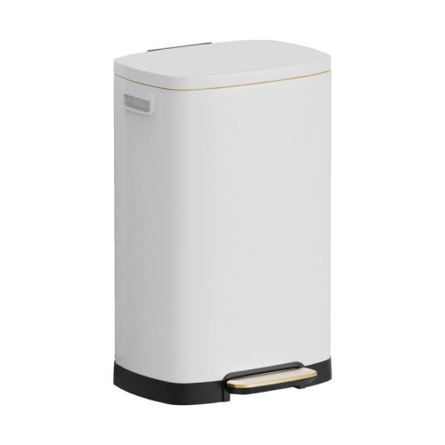 Ksskss Kitchen Step Trash Can With Lid, 13 Gallon / 50 Liter Stainless Steel Garbage Bin With Removable Inner Bucket, Anti-fingerprint, Waterproof, And Silent Close, Trash Bin For Kitchen, Bedroom, Living Room And Office & Reviews | Wayfair