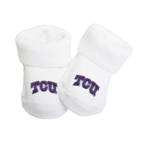 Texas Christian TCU Horned Frogs Baby Toe Booties