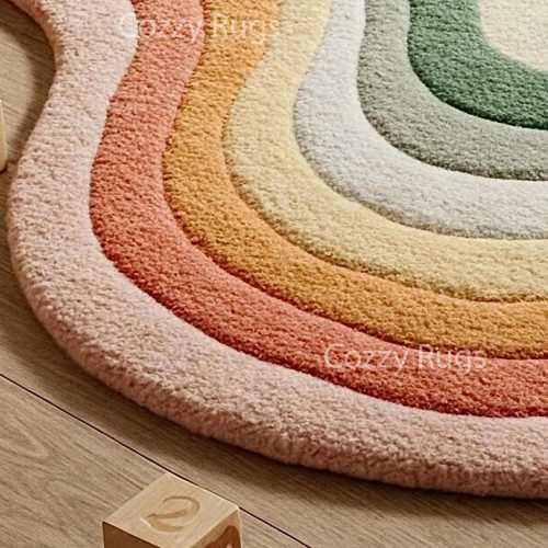 Vibrant Handmade Rainbow Rug